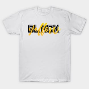 Black and Yellow Pittsburgh Fan Design T-Shirt